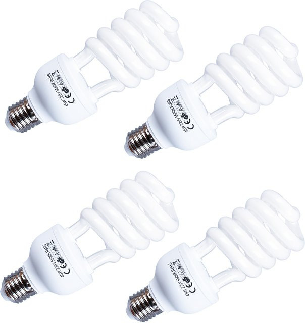 Hochleistungs-Fluoreszenzlampe für Fotostudio und Softbox mit E27-Sockel, 45 Watt, 5500K Tageslicht, Weiß - Bild 1