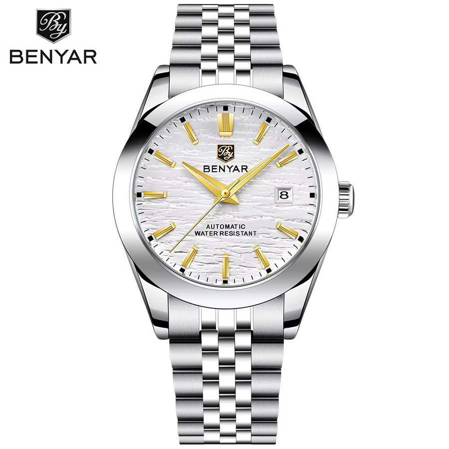 BENYAR Armbanduhr Automatik, Edelstahl, Blau, 40 mm, Herren - Bild 5