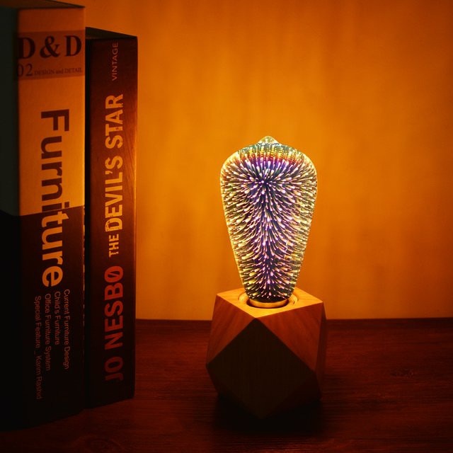 Guillermo E27 LED Glühbirne mit buntem 3D Feuerwerk Effekt in Vintage-Optik, Mehrfarbig - Bild 1