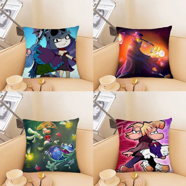 Kayou Rayman Legends Anime Kissenbezug quadratisch, Mehrfarbig, Breite: 40 cm, Höhe: 40 cm - Bild 1