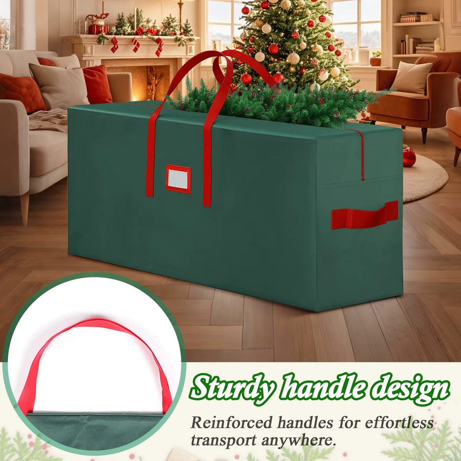 MOJOYCE Weihnachtsbaumtasche wasserdicht und faltbar, Farbe: Rot, B/T/H: 122 x 50 x 38 cm - Bild 2