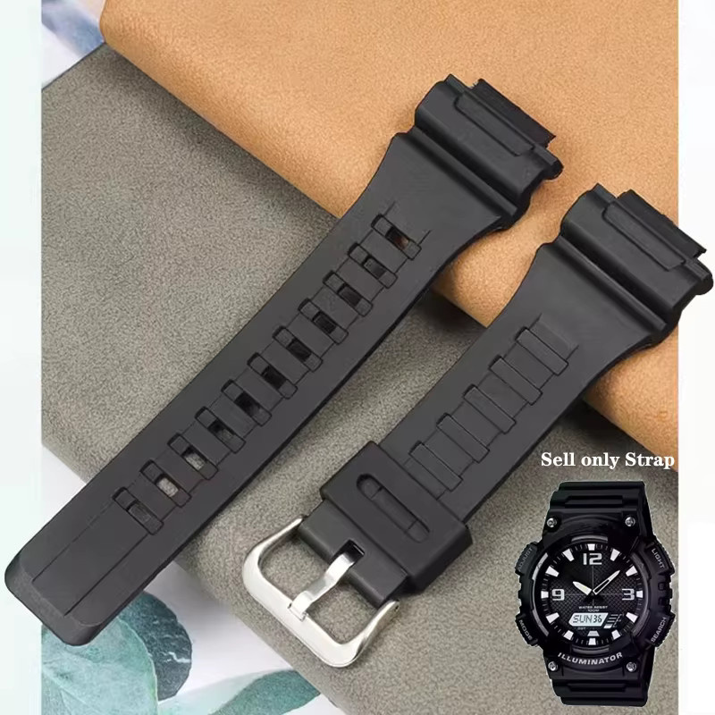 Casio Uhrenarmband, Silikon, Schwarz, 18 mm, Unisex - Bild 5