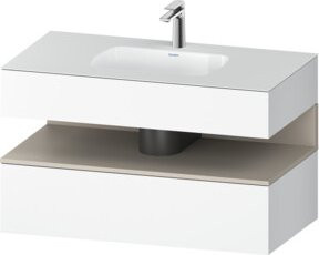 Duravit Qatego Einbauwaschtisch-Möbel-Set in Weiß Matt, B/T/H: 100 x 55 x 60 cm - Bild 1