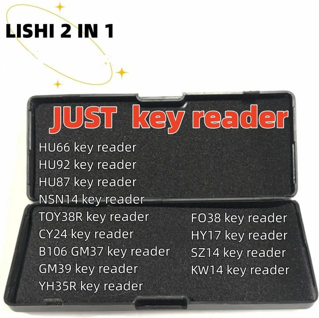 Lishi 2 in 1 Schlüssel-Lesewerkzeug Schwarz für HU66 HU92 HU87 NSN14 TOY38R CY24 B106 GM37 GM39 YH35R FO38 HY17 SZ14 KW14 - Bild 1