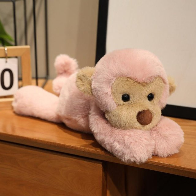 Niedliche simulierte kleine Affenpuppe, Plüschtier, liegende Affenpuppe, 40cm - Bild 1
