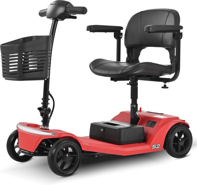Elektroroller Sweetrich S2 in Rot mit 250W Motor und 15 km Reichweite für Senioren und Menschen mit Behinderung - Bild 1