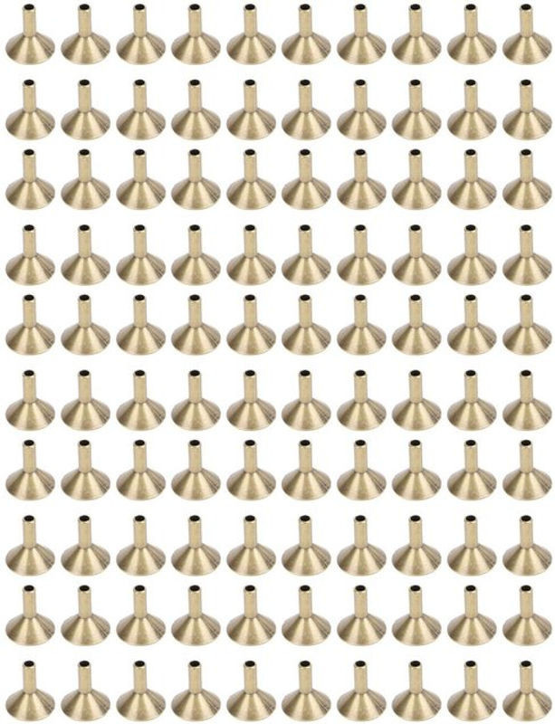 100 Stück OutsideWorld Räucherstäbchenhalter aus Metall in Gold, Trichterform Kegelablage für Teehaus - Bild 1