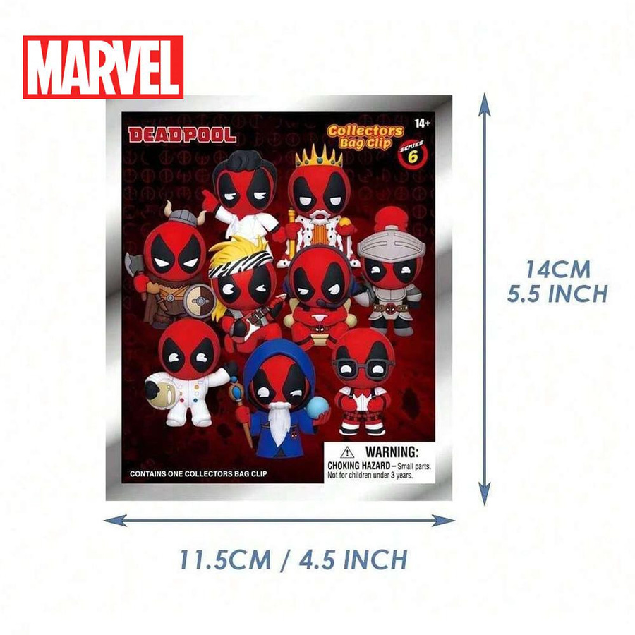 Marvel Deadpool 3D Figur Blind Box Schlüsselanhänger 1-teiliges Set - Bild 3