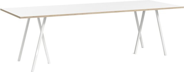 HAY Loop Stand Table in Weiß mit Esche und Linoleum für Büro und Esszimmer - Bild 1