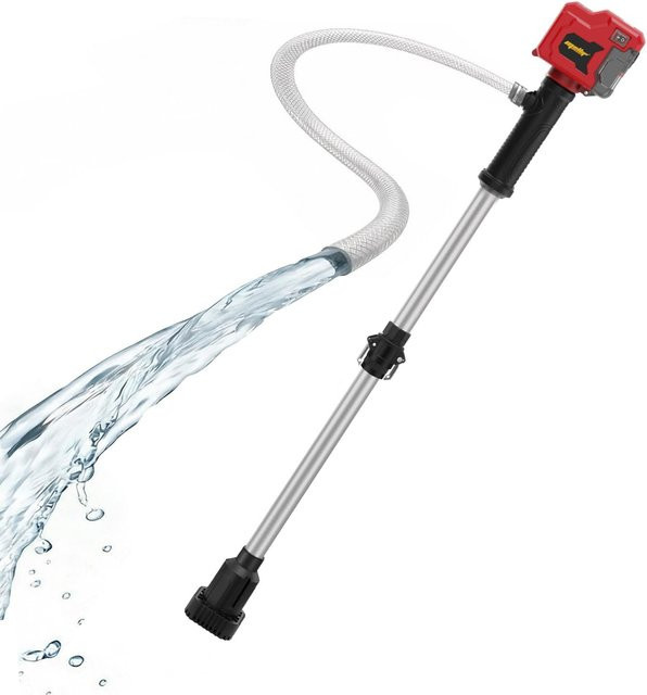 Bürstenlose Akku-Wassertransferpumpe mit Stab, kompatibel mit Milwaukee 18 V, rote Tiefbrunnenpumpe für Pool und Gartenteich (nur Werkzeug) - Bild 1