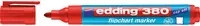 edding Flipchartmarker 380 Whiteboardmarker mit Bullet-Spitze in Rot und Türkis - Bild 1