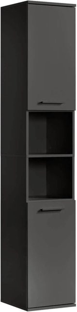 mokebo Bad Hochschrank Der Kapitän Badezimmerschrank in Weiß, H: 180 cm, B: 33 cm, T: 34 cm - Bild 1