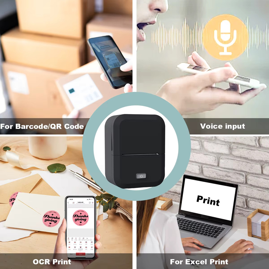 Marklife Thermoetikettendrucker Mini X2 Bluetooth Klebeetiketten-Drucker in Weiß - Bild 2