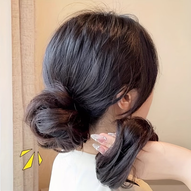 VADES Haarknoten aus echtem Menschenhaar mit geradem Ring, Damen - Bild 1