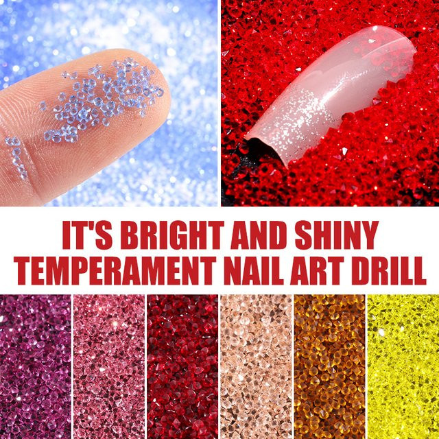Mini Pixie Kristall Zirkon Steine für Nail Art, 1,2 mm, Glänzend - Bild 1
