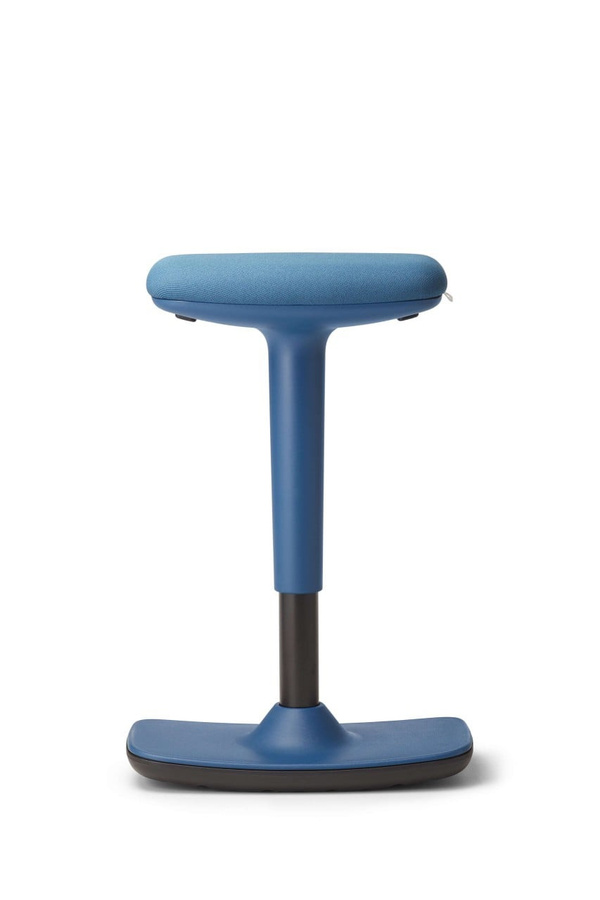 Steh-Sitz-Hocker to-swift work von BIGBOXX in Blau mit Stoffbezug und Metallgestell für dein Home-Office - Bild 1