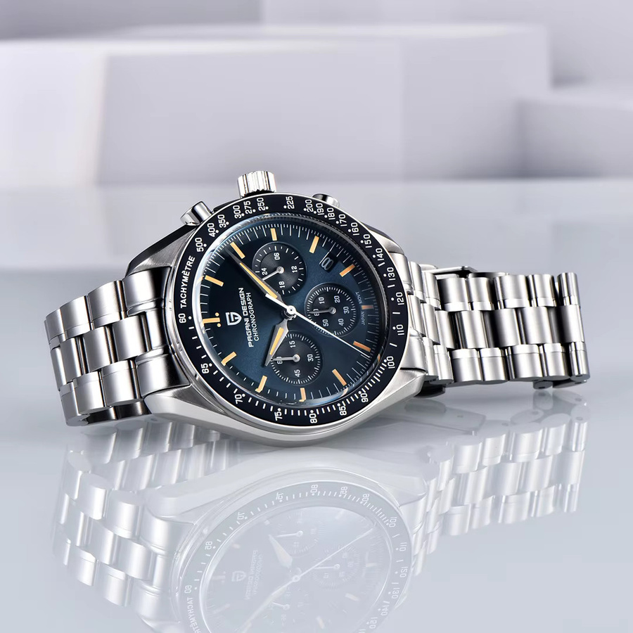 PAGANI DESIGN Chronograph, Quarz, Edelstahl, Blau, Herren - Bild 4