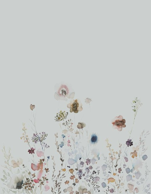 Marburg Vliestapete Blumen Crushed-Optik Modern Blau B: 270 cm x H: 210 cm - Bild 1