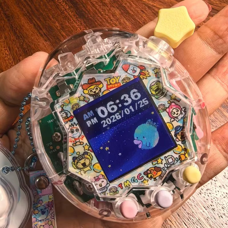Bandai Happy Garden Tamagotchi Paradise Ersatzhülle, Farbblockierung, Laser-Design - Bild 2