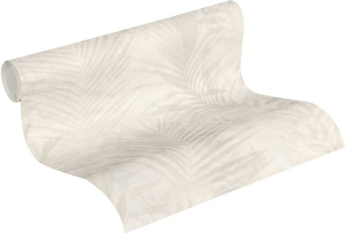 A.S. Création Vlies Tapete Palmen Neue Bude 2.0 Edition in Beige und Creme mit floralem Design, Breite: 53 cm, Länge: 10,05 m - Bild 1