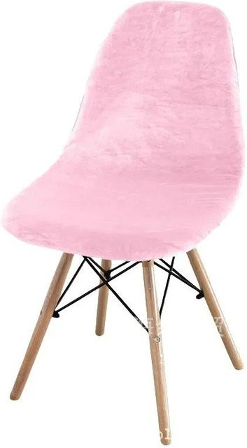 Bestbags Samt Stuhlbezug Silberfuchs für Esszimmerstühle ohne Armlehnen, Uni Design - Bild 1