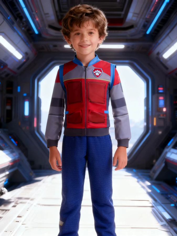 keaiyouhuo Paw Patrol Ryder Cosplay-Kostüm, Mantel und Hose, Blau - Bild 3