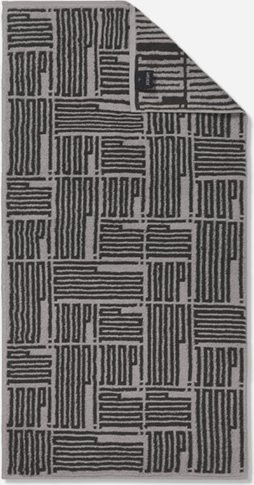JOOP! BARS ALLOVER Handtuch aus Baumwolle in Platin/Grau, Breite: 50 cm, Länge: 100 cm - Bild 1