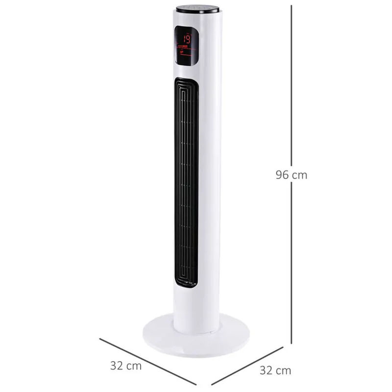 HOMCOM Turmventilator in Schwarz mit Fernbedienung, Timer und Oszillation, B/T/H: 32 x 32 x 96 cm - Bild 4