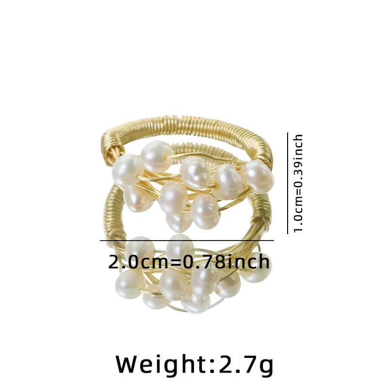 GLSEEVO Ring, Süßwasserperle, Gold, Damen - Bild 3