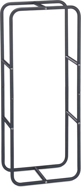 Relaxdays Kaminholzregal aus Stahl in Anthrazit, offen, B/T/H: 100 x 40 x 25 cm - Bild 1