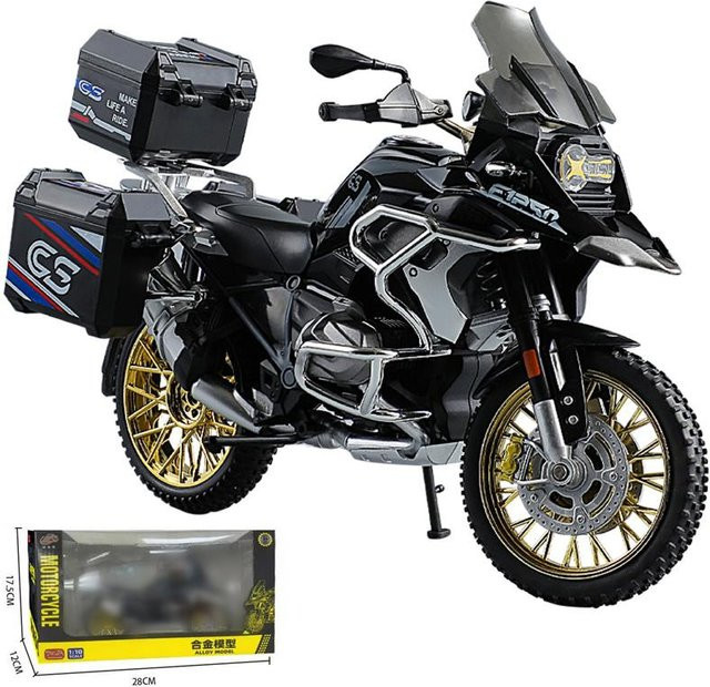 Linyi toy car R1250 Gs Adv Rennmotorrad, Modell, Metall, 1:10, mit Licht und Sound, ab 14 Jahren - Bild 1