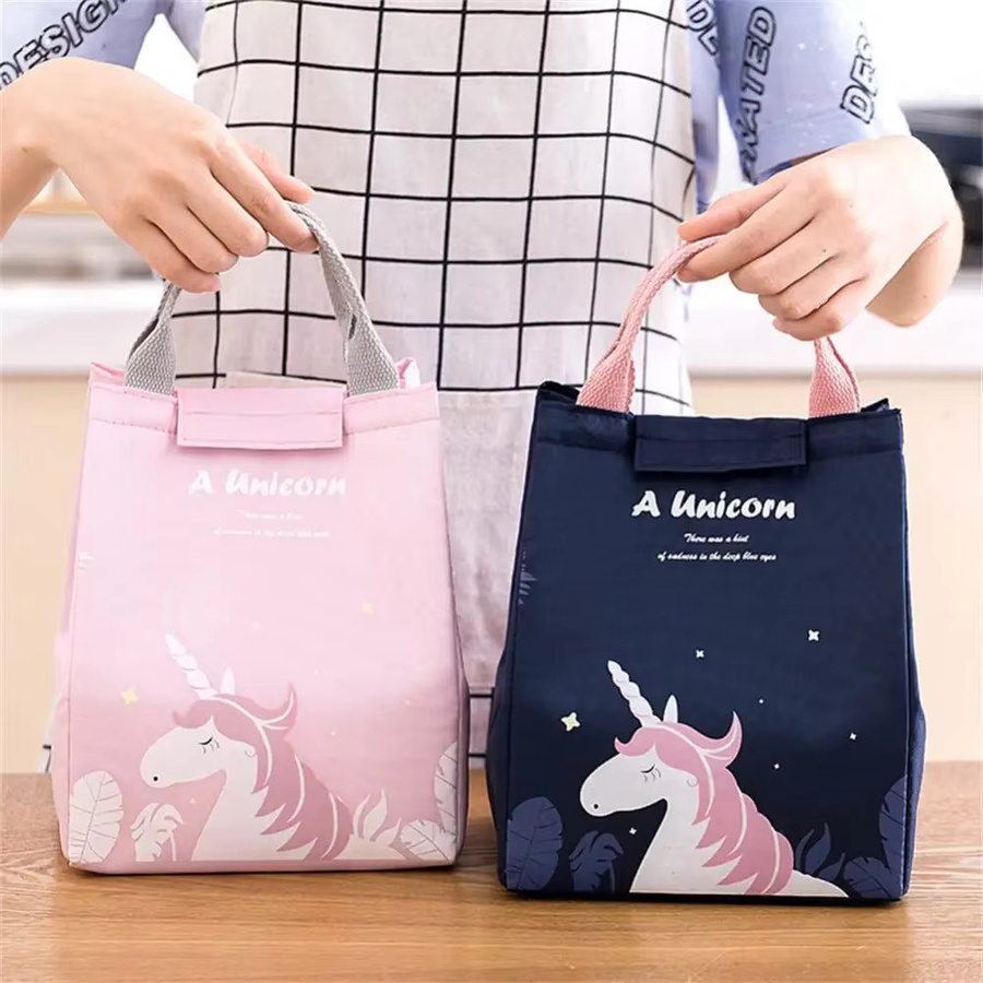 Isolierte Lunch Bag mit Cartoon-Design als thermische Brotdose und Kühltasche in Pink - Bild 4