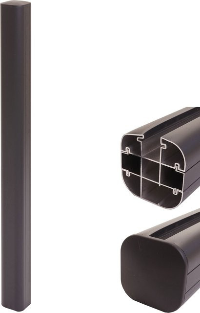 MCW Alu-Pfosten für Savoie-WPC-Zaun in Anthrazit, Höhe: 98 cm - Bild 1