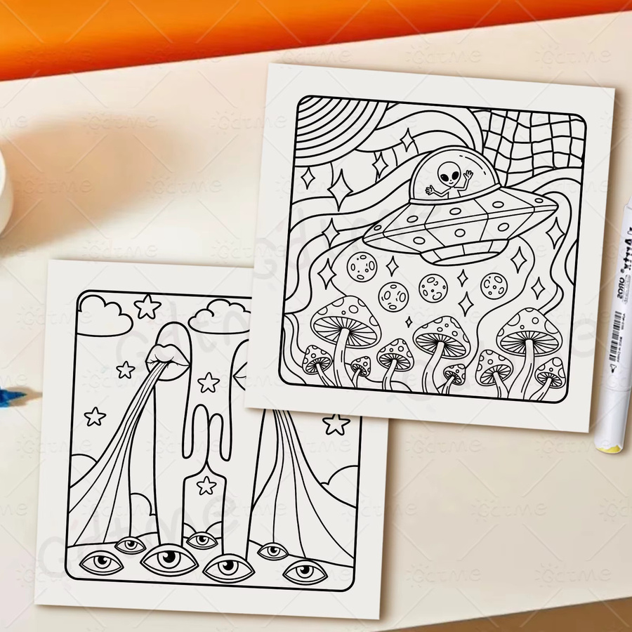 TRIPPY & GROOUY Malbuch, mit Kühnen und Einfachen Mustern, für Erwachsene - Bild 5