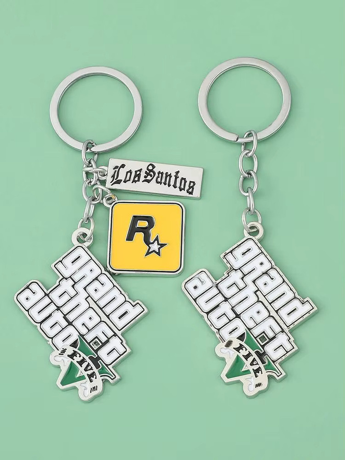 Bandai Schlüsselanhänger Metall-Leder, GTA5-Spiel-Themen - Bild 3