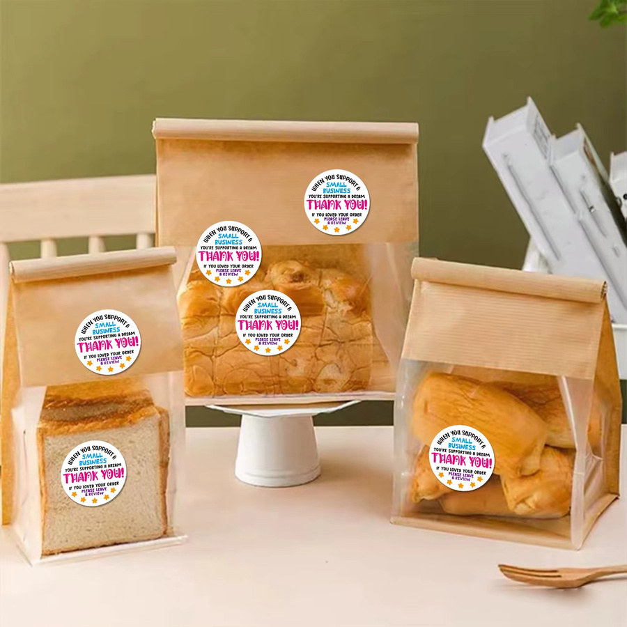 TYFYO Dankeschön Aufkleber für kleine Unternehmen, 500 Stück, Mehrfarbig, Papier - Bild 3