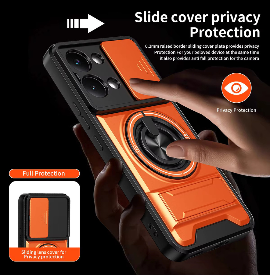 Stoßfeste magnetische Armor Handyhülle für Xiaomi Poco X8 Pro Max X7 X6 Pro F8 Ultra mit Kameraschutz und Ständer in Rot - Bild 2