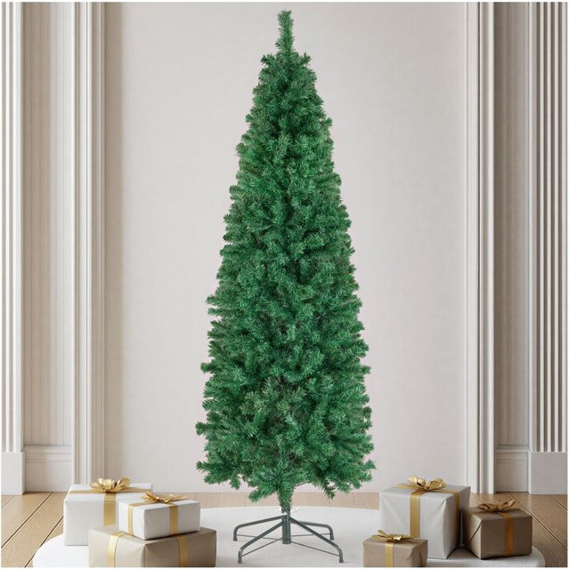 tectake Comet Künstlicher Weihnachtsbaum in Grün mit dichten Nadeln und Metallständer, B/T/H: 65 x 65 x 150 cm - Bild 1
