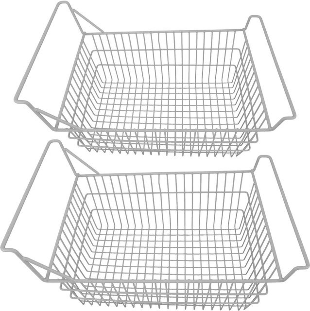 2er-Set OutsideWorld Gefrierschrank Körbe aus Draht für Brustgefrierschränke, Grau, Breite: 50 cm, Tiefe: 24 cm - Bild 1