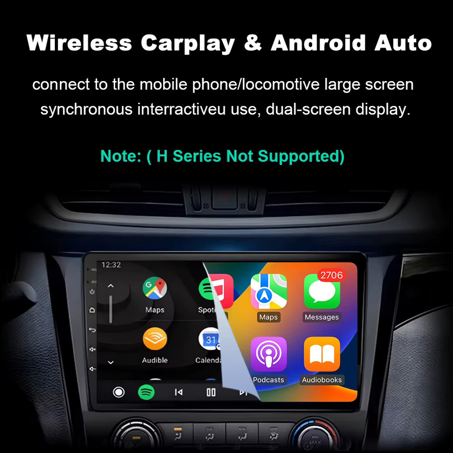 KJ-NAVI Android 14 Multimedia Player für Citroen C2 C3 mit GPS Navigation, CarPlay und QLED Bildschirm, Schwarz - Bild 3