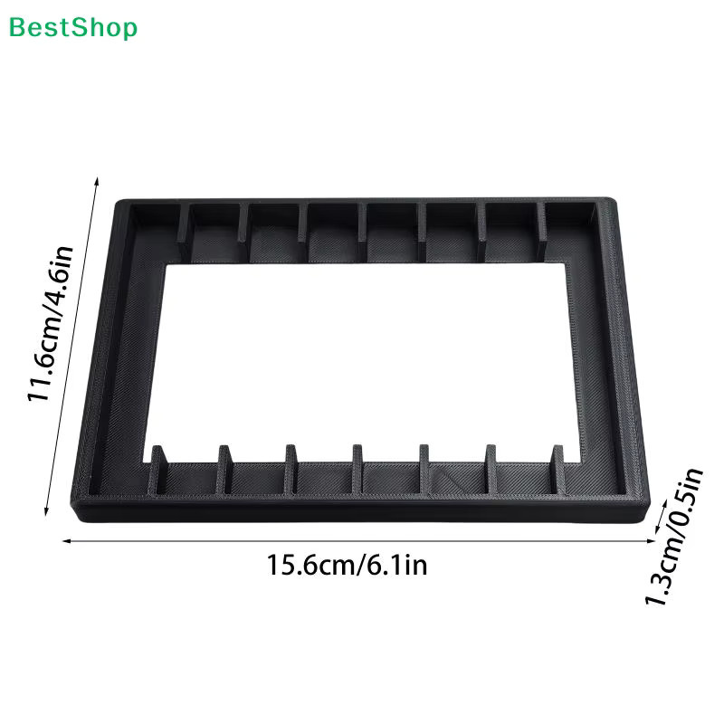 HNKMP Kassetten-Aufbewahrungsfach in Schwarz mit 8 Fächern, 3D-gedruckter Retro-Audiokassettenhalter aus Kunststoff für deinen Schreibtisch-Organizer - Bild 4