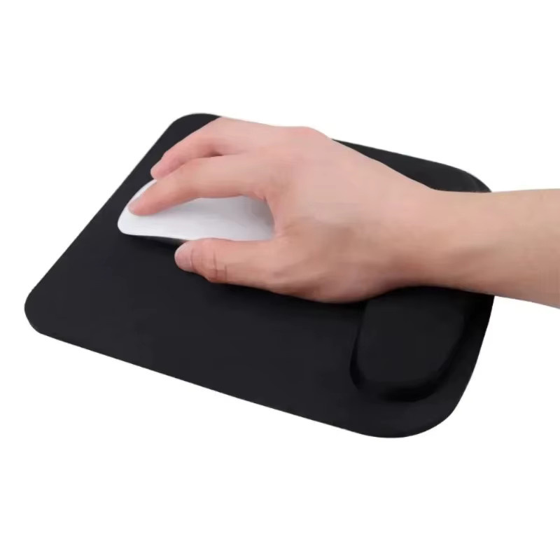 Ergonomisches Mauspad mit Handgelenkpolster für Gaming und Büro in Schwarz und Grau - Bild 4