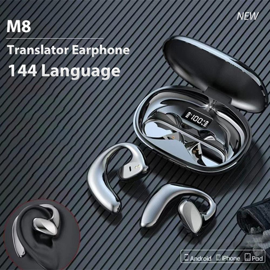 Andoer M8 Bluetooth In-Ear Übersetzungs-Headset in Schwarz mit Echtzeit-Übersetzung für 144 Sprachen - Bild 5