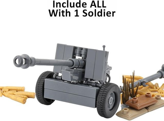 Yiran toy WK2 Deutschland Militärwaffen Bausteine Armee Soldat Figur Panzerabwehrkanone Kanone Moc Spielzeug ab 14 Jahren - Bild 1