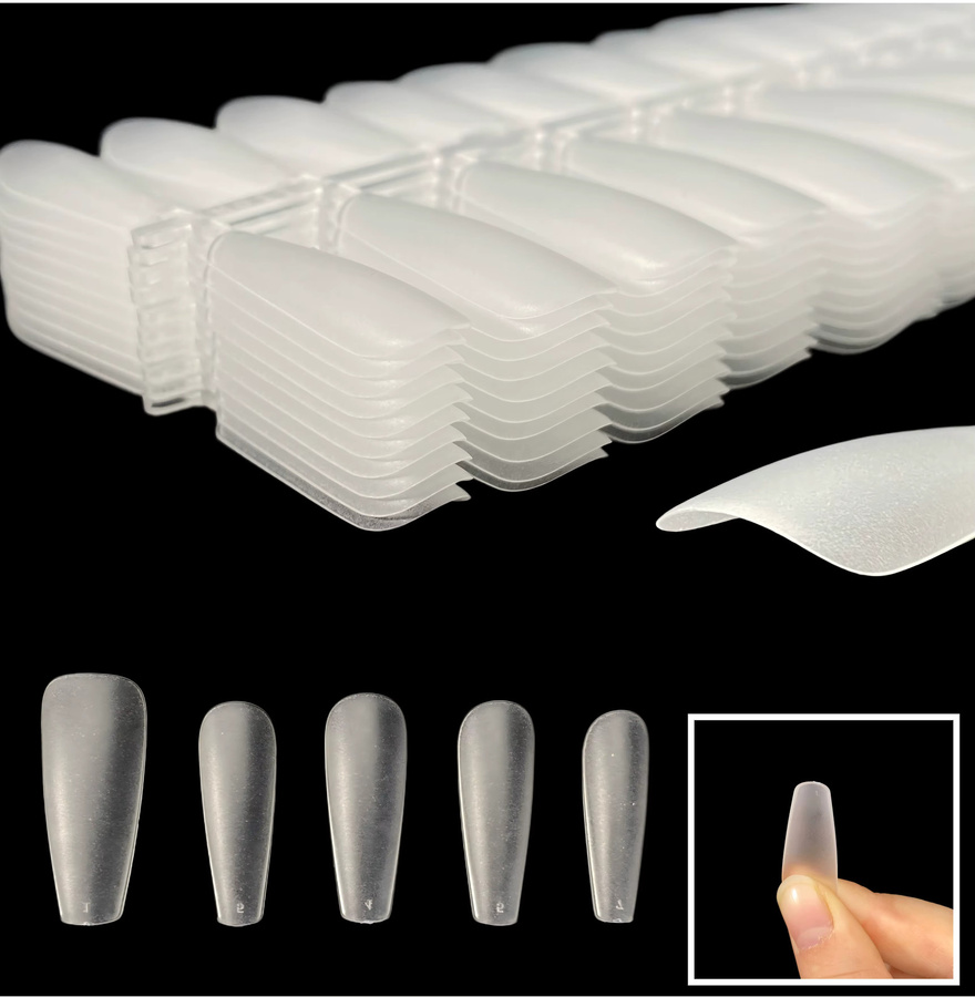 Nailpop Künstliche Nägel, Ballettform, Gel, Matt, 300 Stück - Bild 5