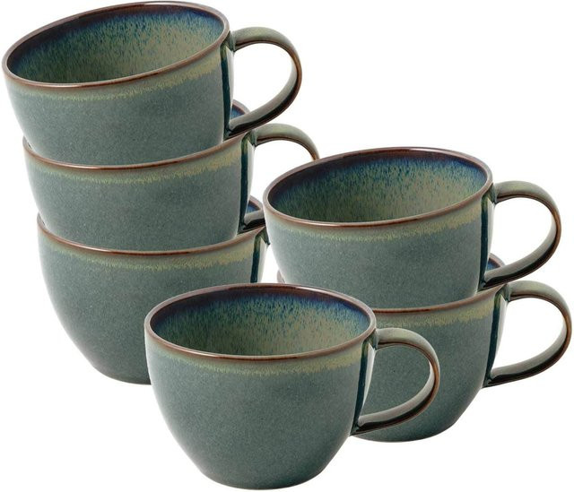 Villeroy & Boch Crafted Kaffeetassen Breeze Blau, 6er Set, 247 ml - Bild 1