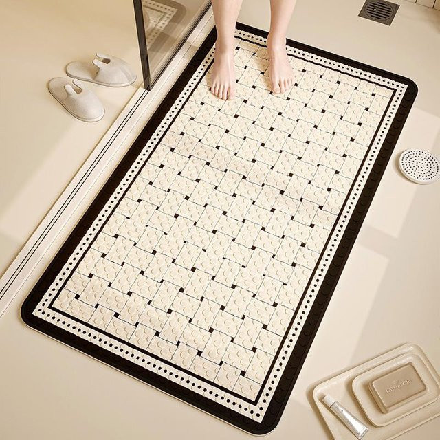 Anti-Rutsch-Badezimmer Matte von Yiran Health & Beauty in Weiß, B/B: 60 x 90 cm - Bild 1