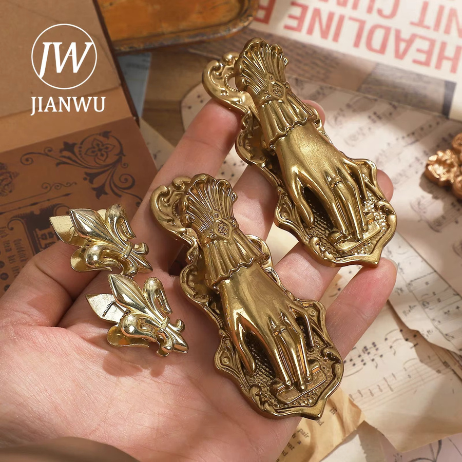 JIANWU Vintage Papierclip aus Metall in Gold für Journal und Schreibwaren - Bild 2