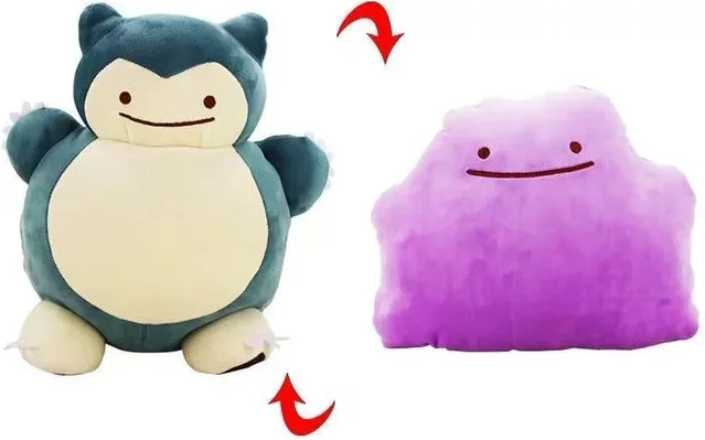 Potdemiel Pokémon Reversible Kissen, Plüsch Spielzeug, Ditto Snorlax - Bild 1