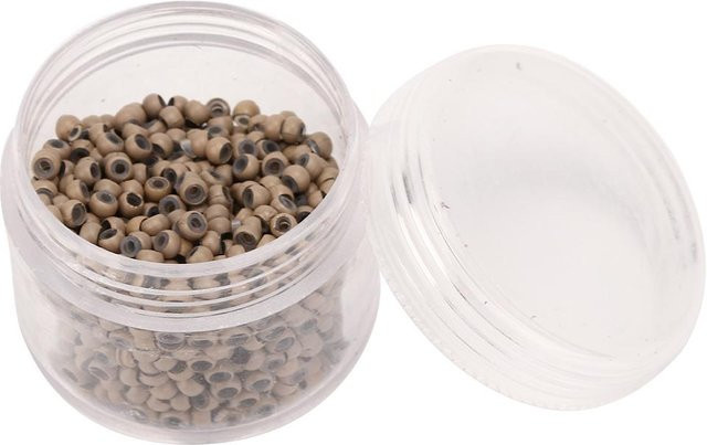 Koogeelife Silikon Micro Links Ringe, Hellbraun, 1000 Stück - Bild 1